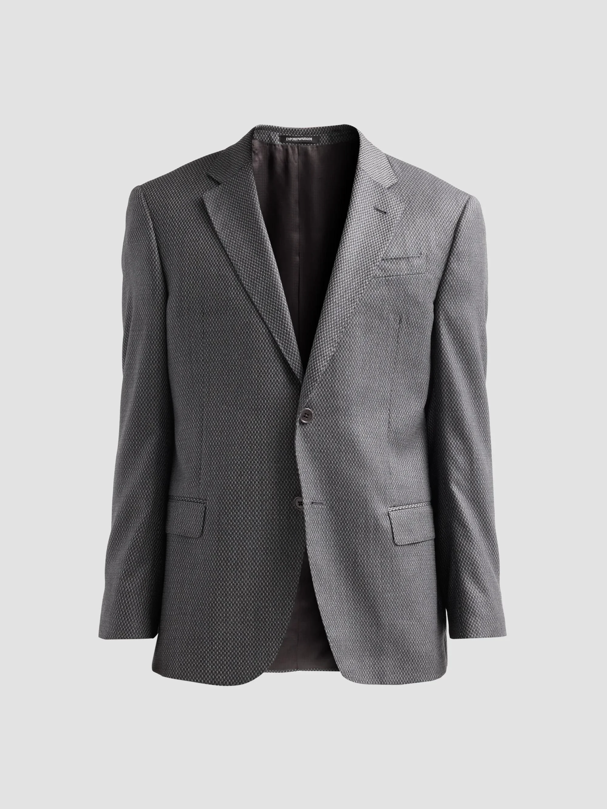 Men's Texture Diamond Wool Sport Coat - Solid Medium Grey - 1