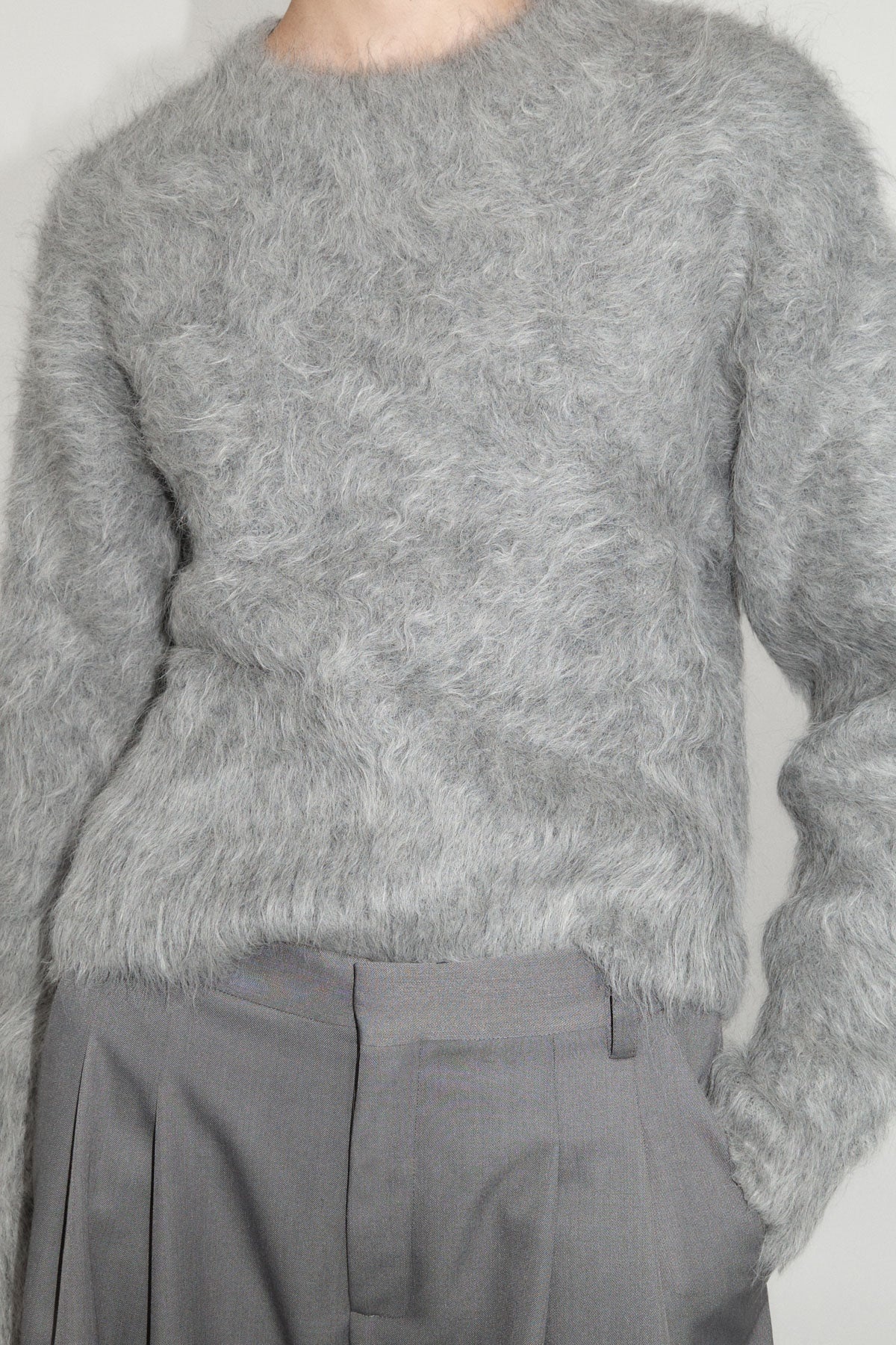 Alpaca Sweater - Soft Grey - 7
