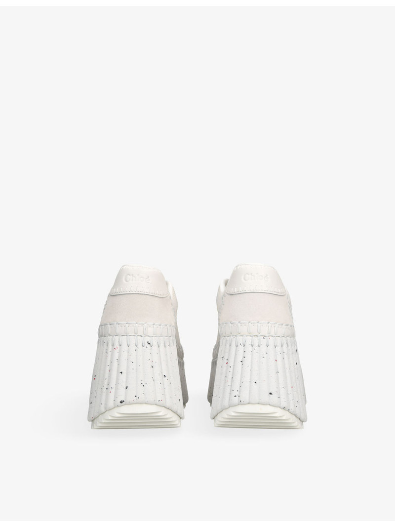 Chloé Nama Wedge Leather Trainers outlook