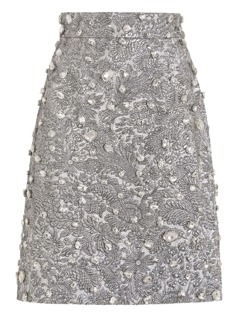 crystal-embellished midi skirt 1