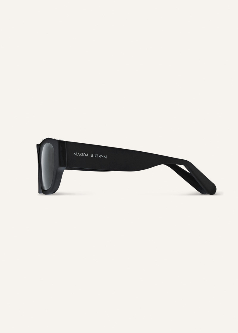 'I need a holiday' sunglasses in black crystals 3