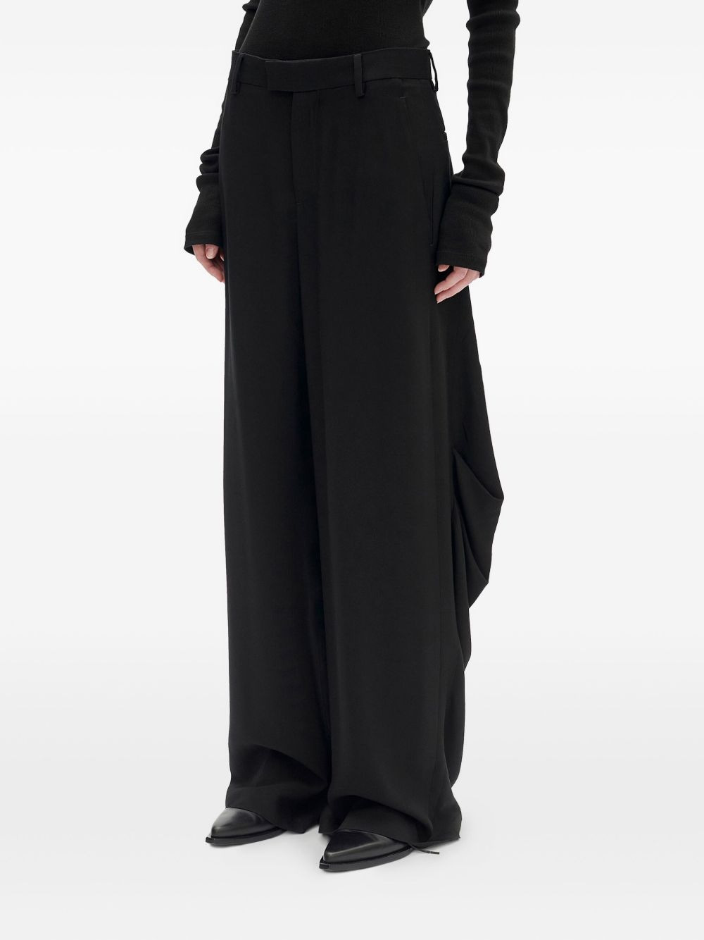 draped-detail pants - 3