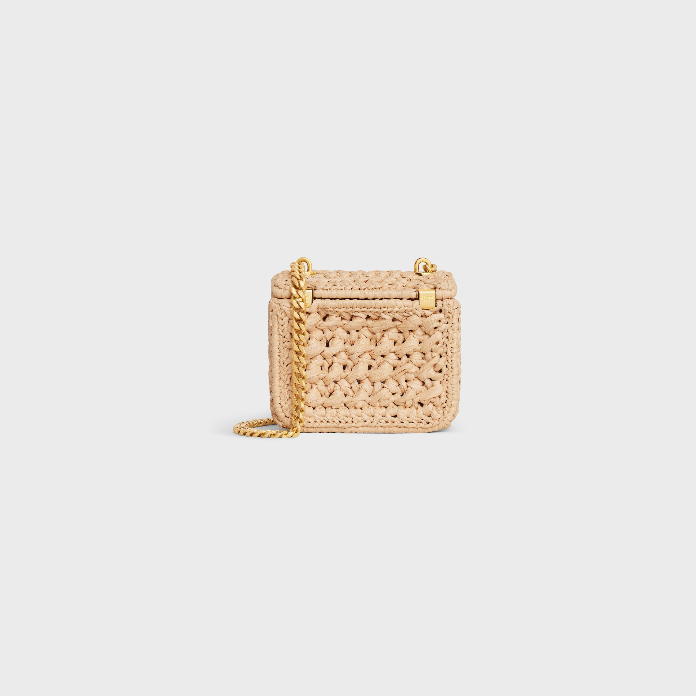 MINI CHAIN CLAUDE IN RAFFIA EFFECT TEXTILE - 3