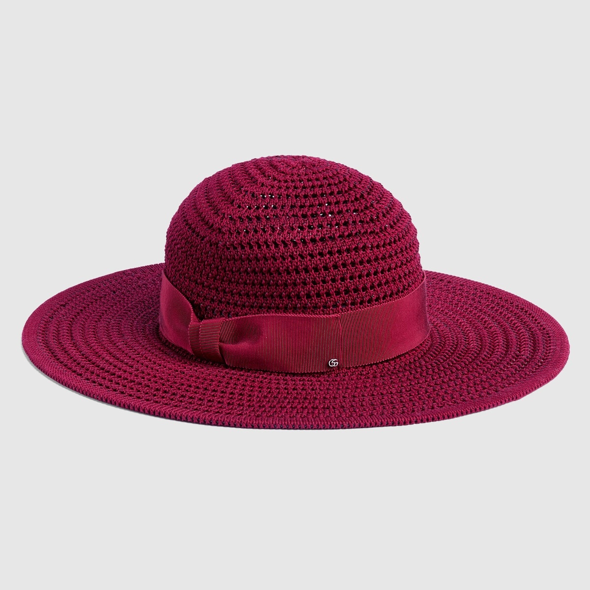Crochet cotton wide-brimmed hat - 4