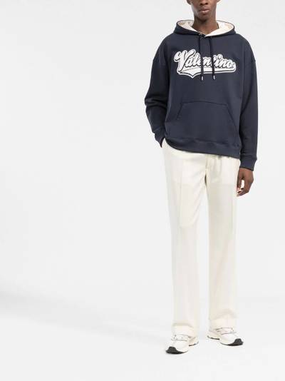 Valentino embroidered logo-patch hoodie outlook