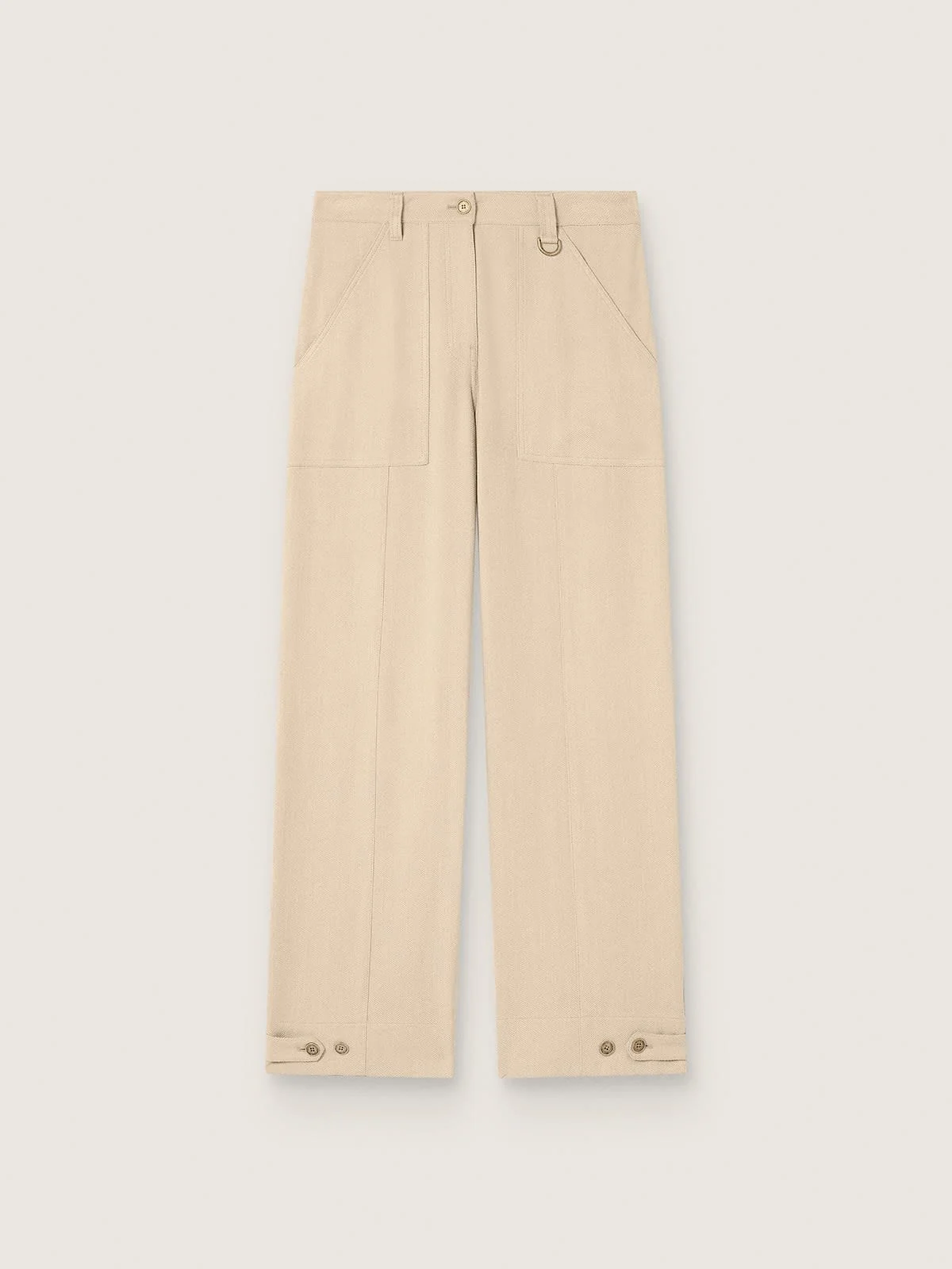 Women's beige viscose pants - 1