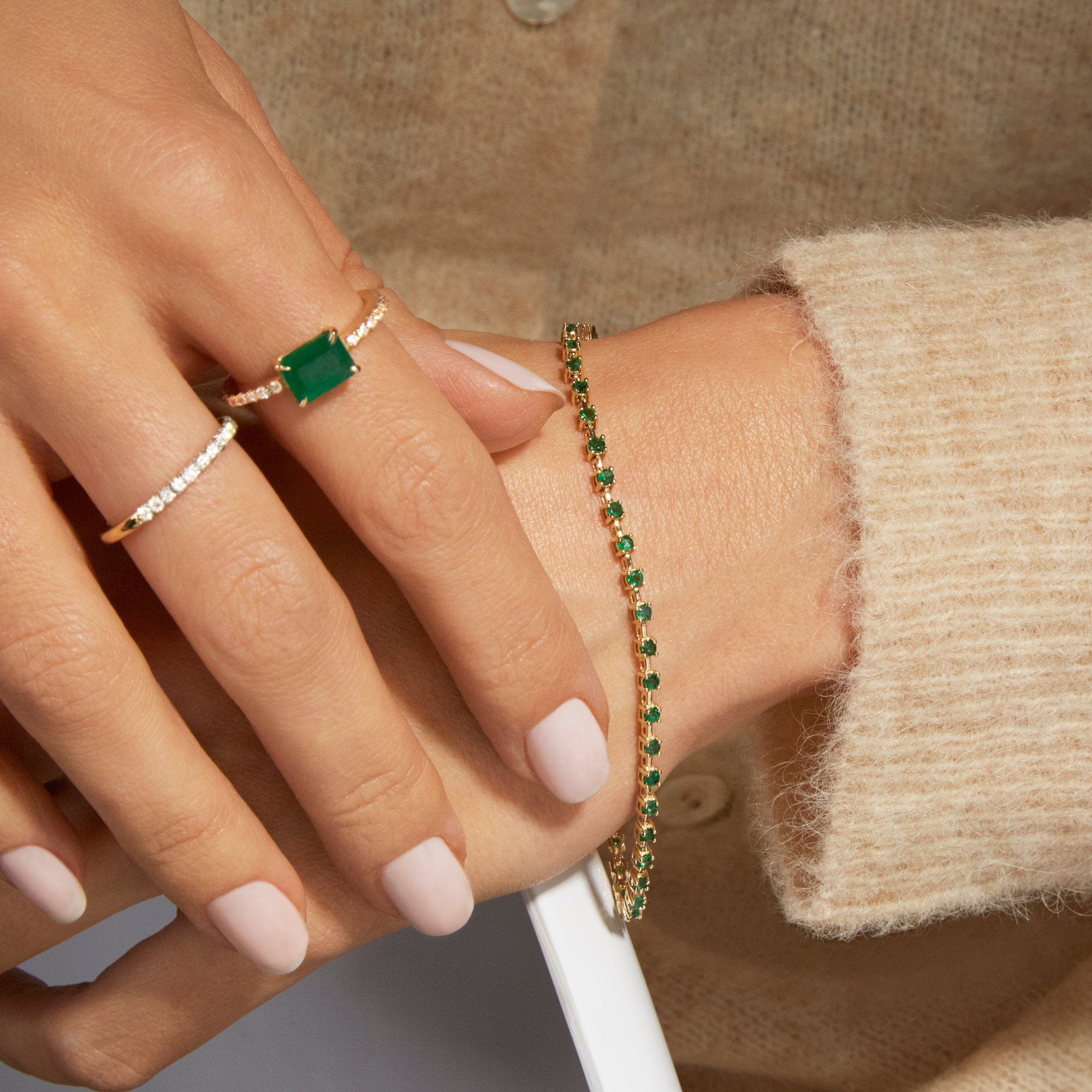 Emerald Ace Tennis Bracelet - 2