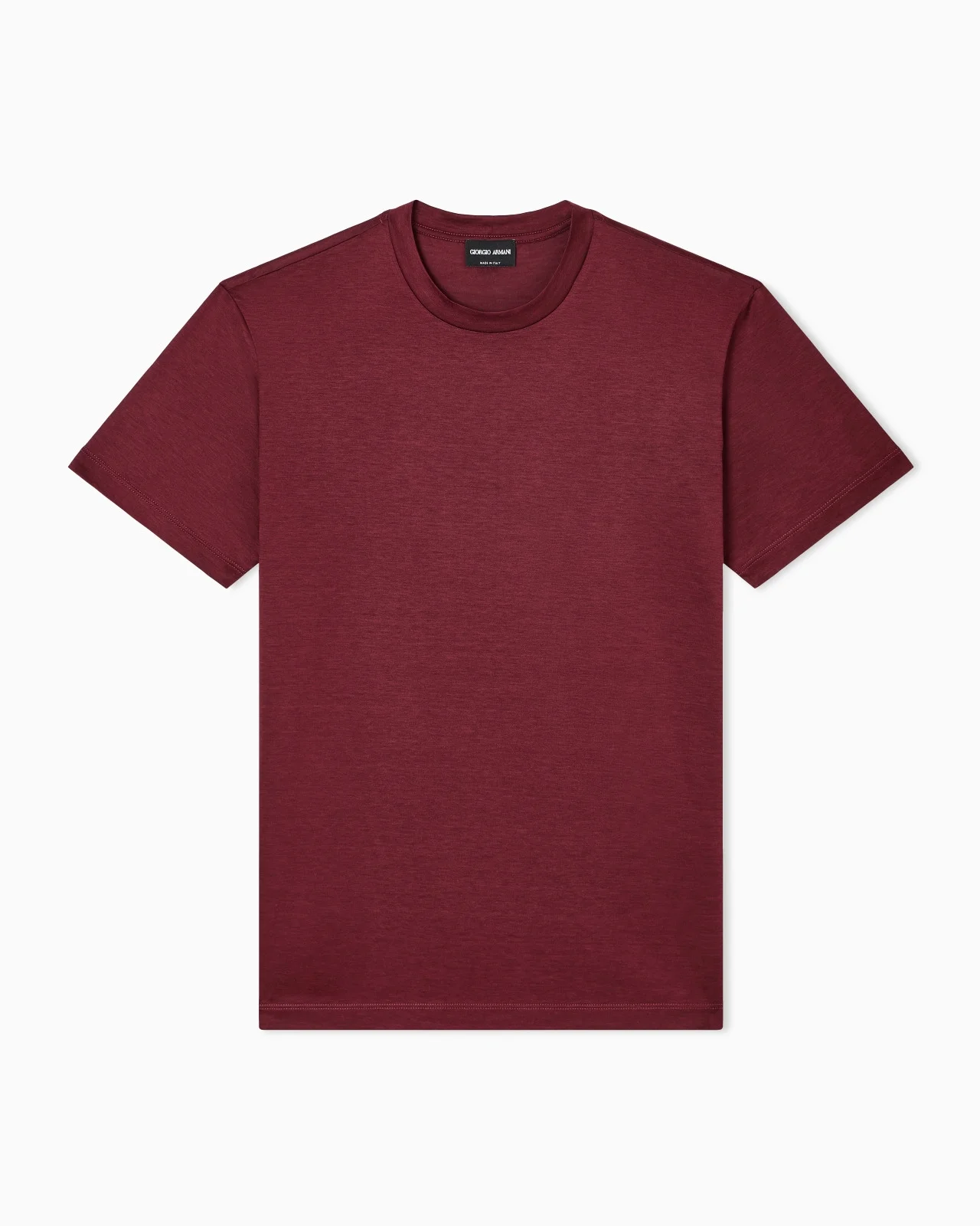 PLAIN-KNIT JERSEY T-SHIRT IN A SILK-AND-COTTON BLEND - 1