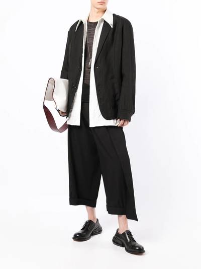 Yohji Yamamoto tailored-cut cropped trousers outlook