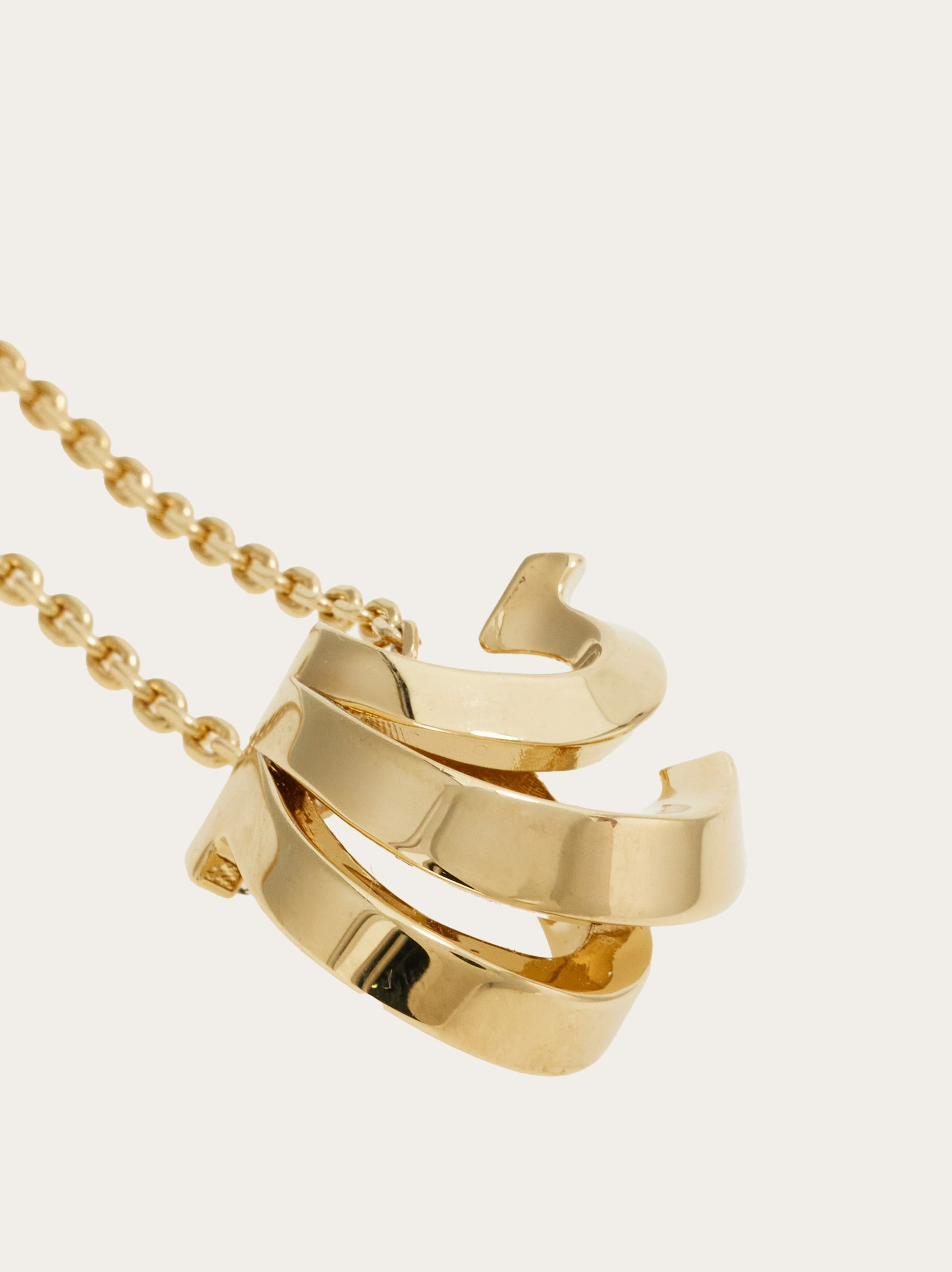 Triple Gancini pendant necklace - 4