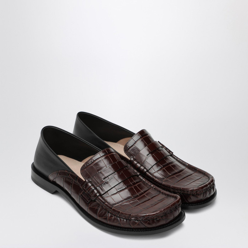 Loewe Campo Flap loafers in embossed crocodile leather and smooth leather outlook