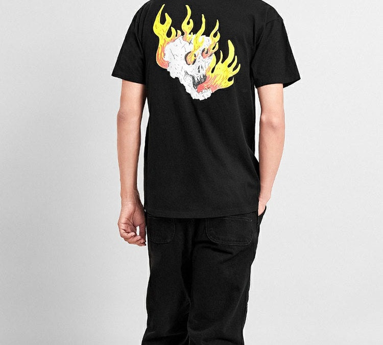 Vans Back Printing Short Sleeve Couple Style Black VN0A4MQDBLK - 3