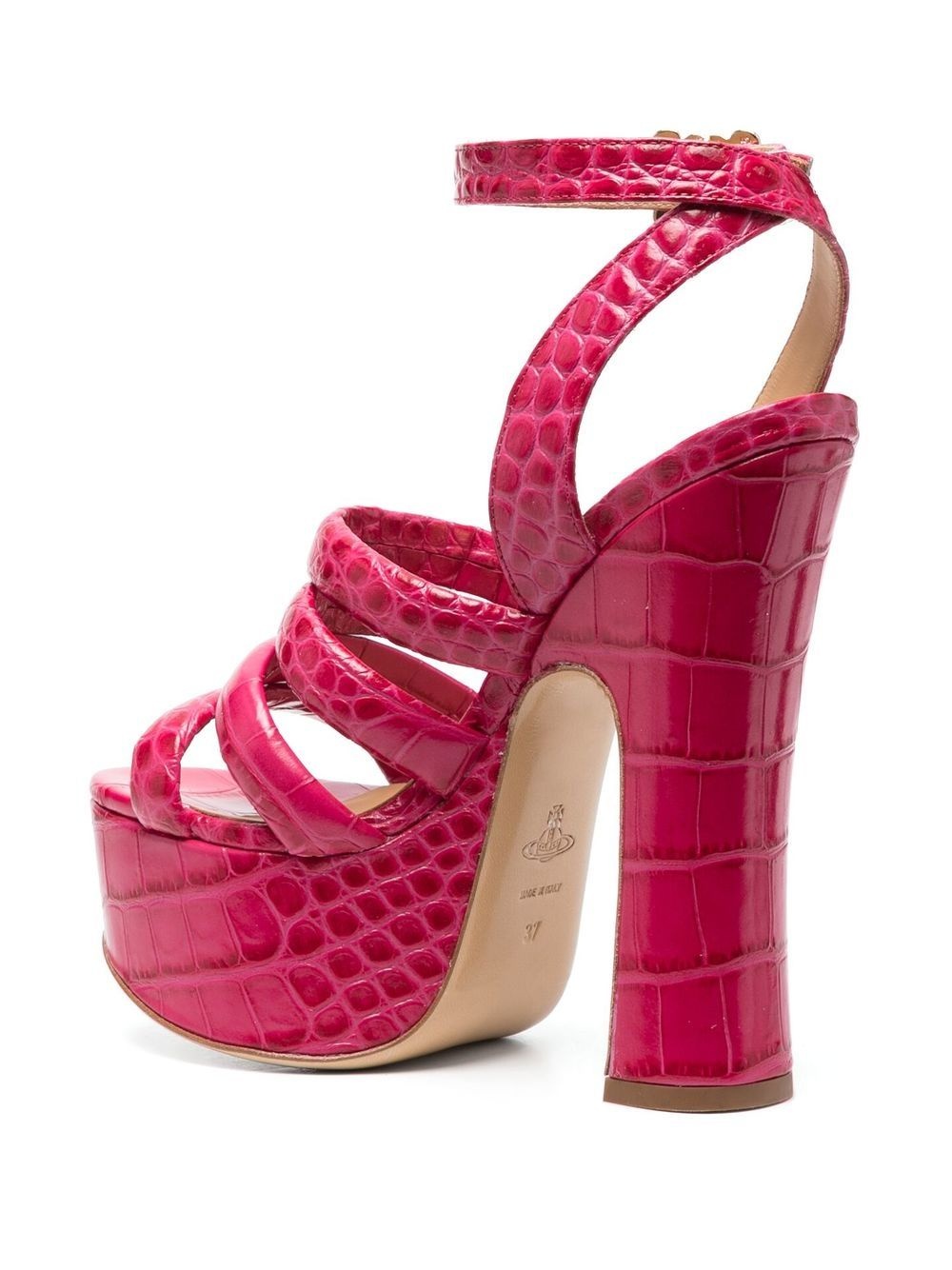 150mm crocodile platform sandals - 3