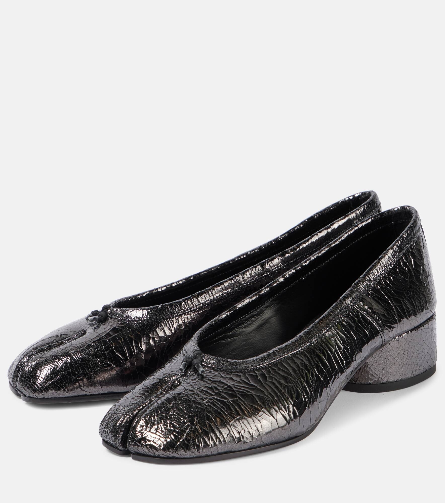 Tabi metallic leather pumps - 4