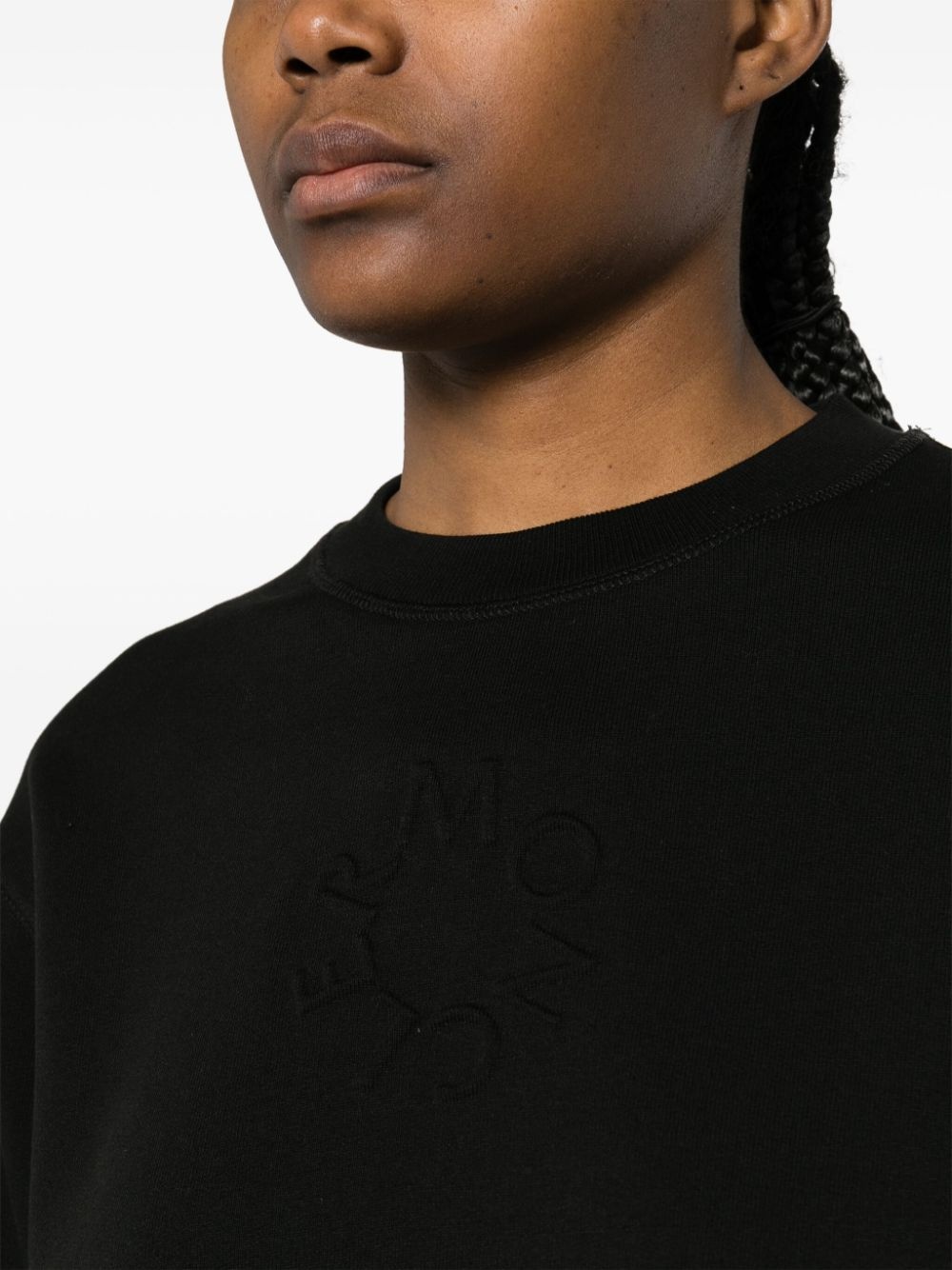 embossed-logo cotton sweatshirt - 5