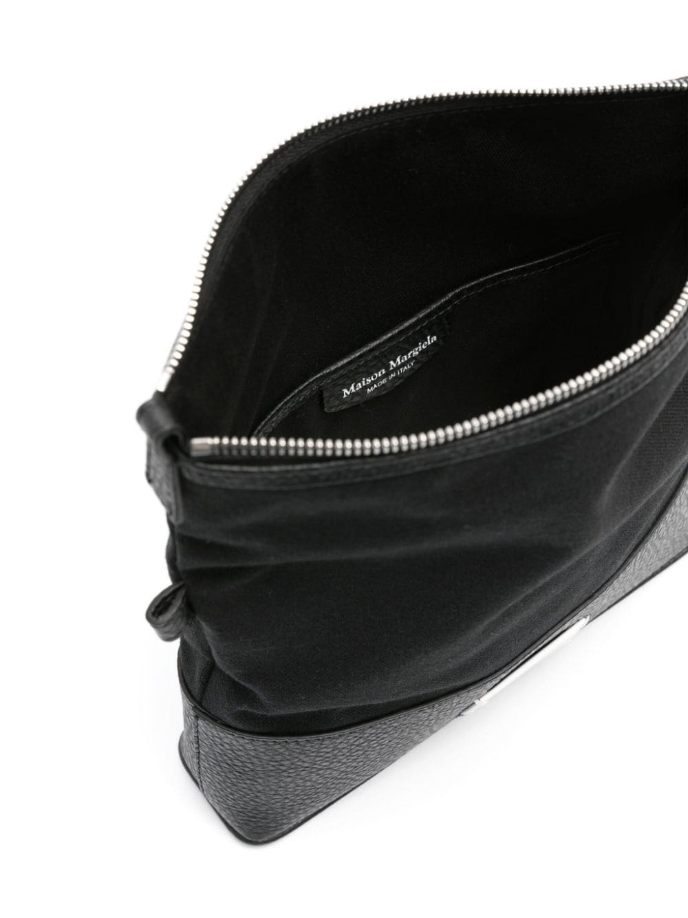panelled-design cotton-leather crossbody bag - 5