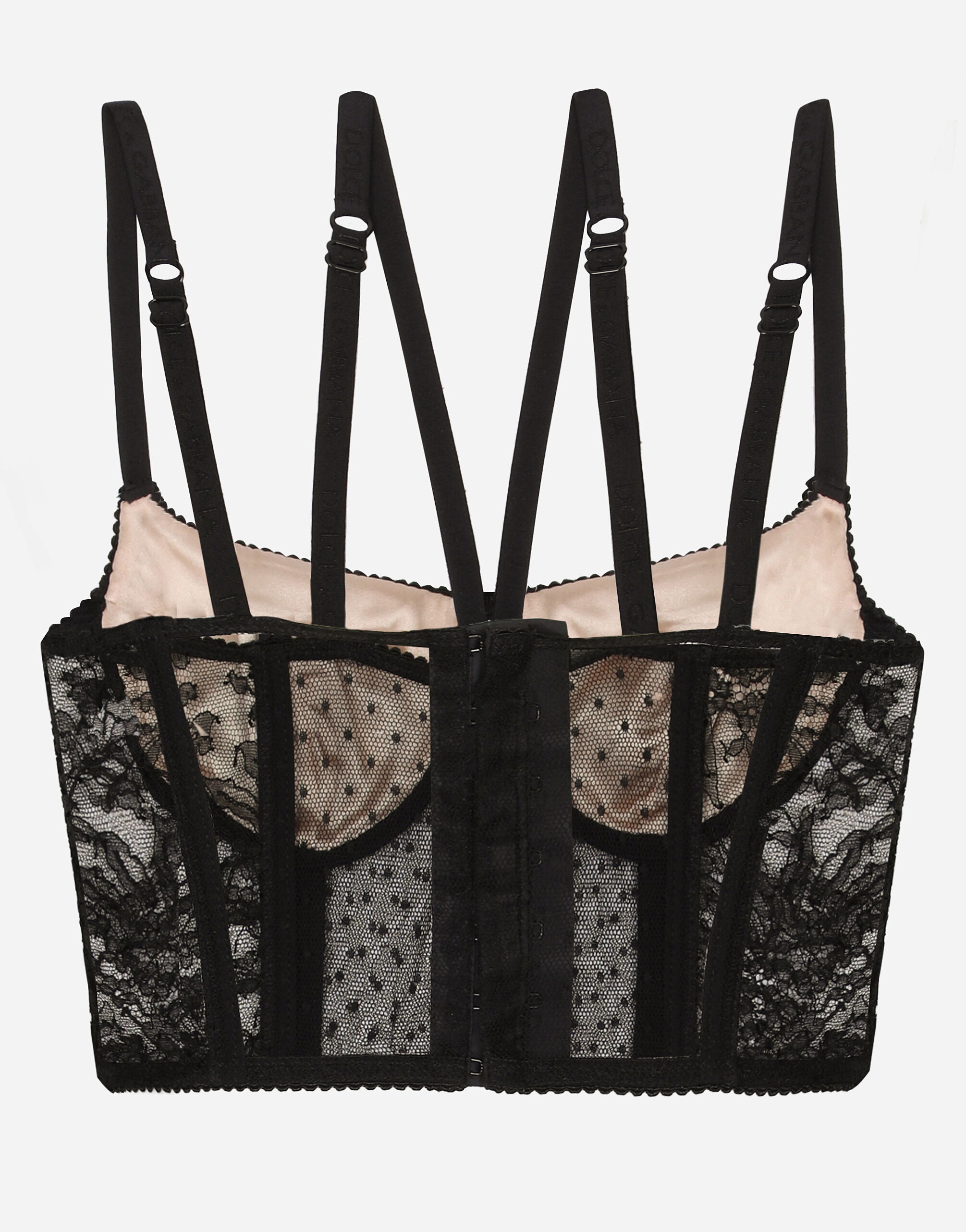 Lace lingerie bustier with straps - 2