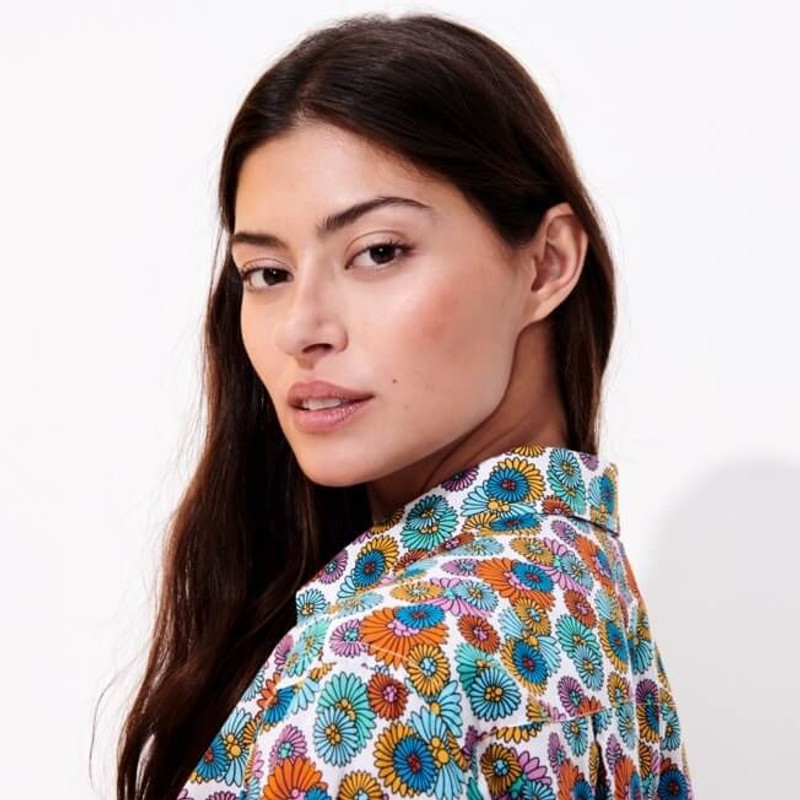 Unisex Cotton Voile Summer Shirt Marguerites 10