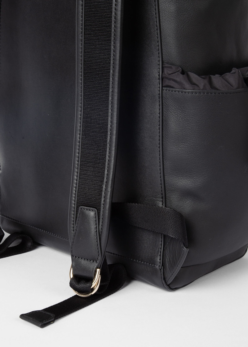 Leather 'Signature Stripe' Flap Backpack 5