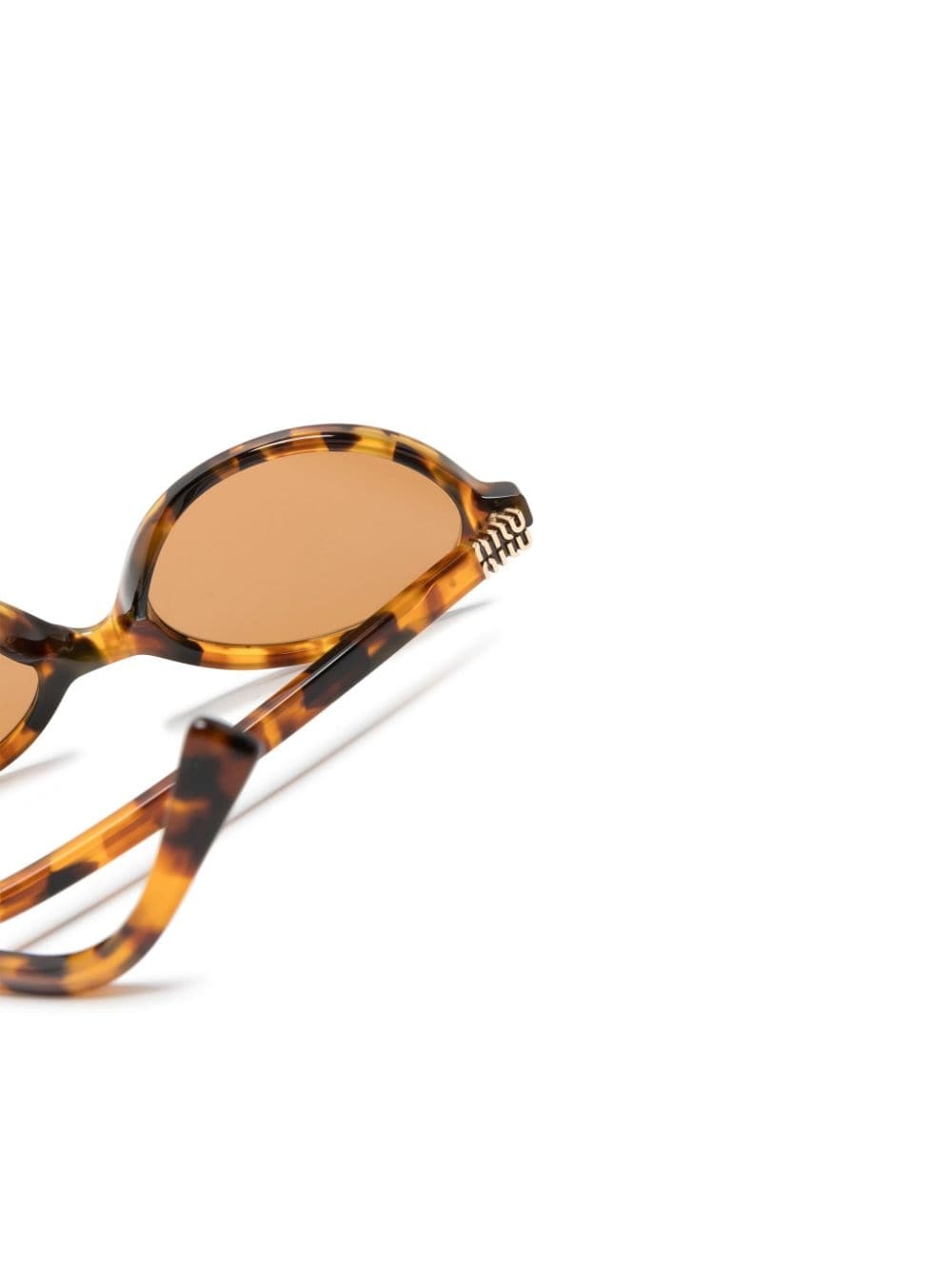 tortoiseshell oval-frame sunglasses - 3
