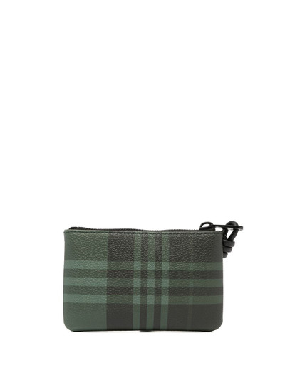 Mulberry tartan-check print coin wallet outlook