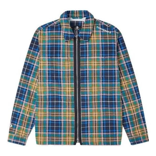 Converse All Over Print Utility Zip Front Shirt 'Blue' 10020933-A02 - 1