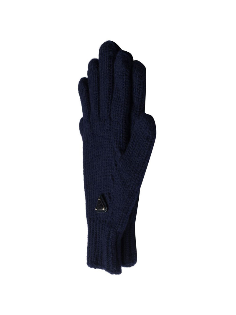 Prada triangle knit gloves outlook