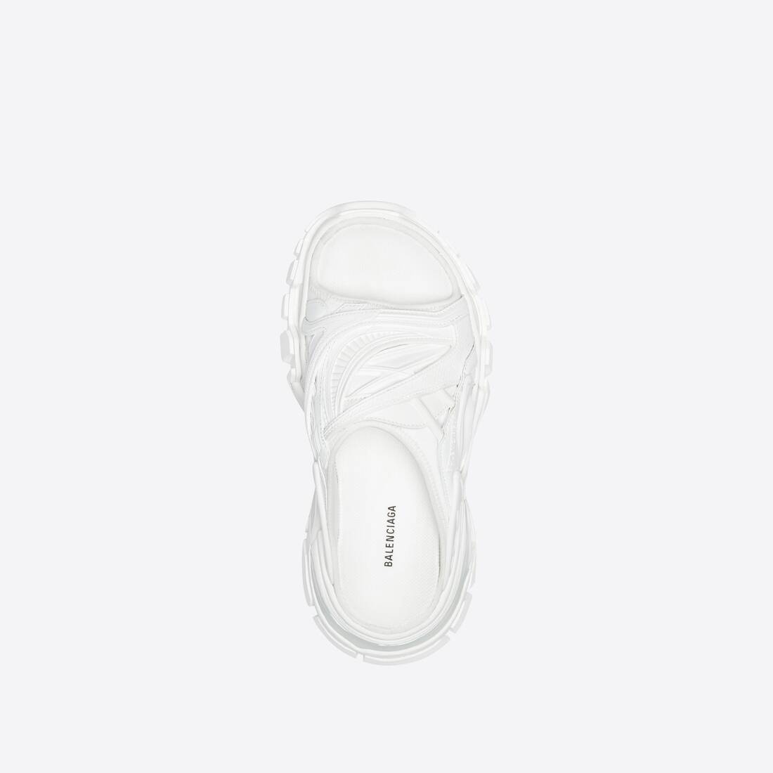 Women's Track Slide Sandal in White - 4