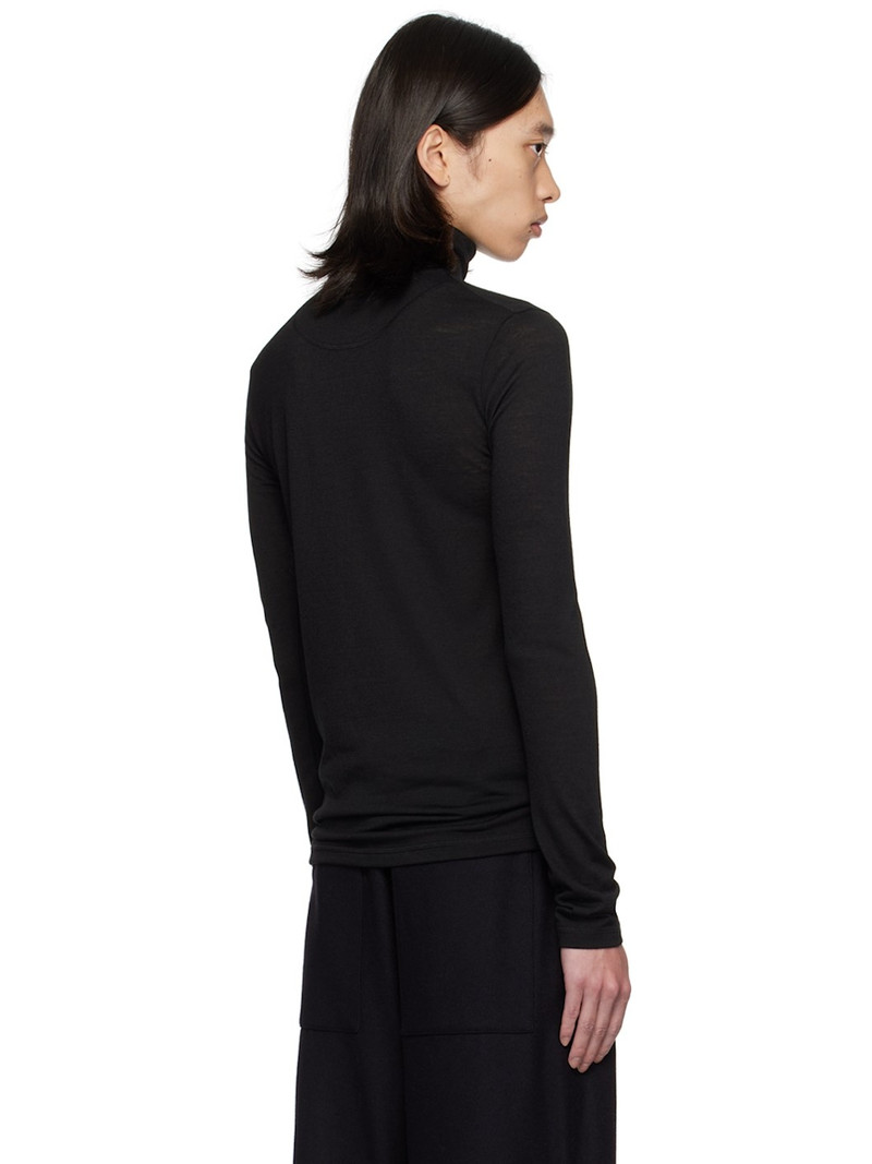Black Printed Logo Turtleneck 3