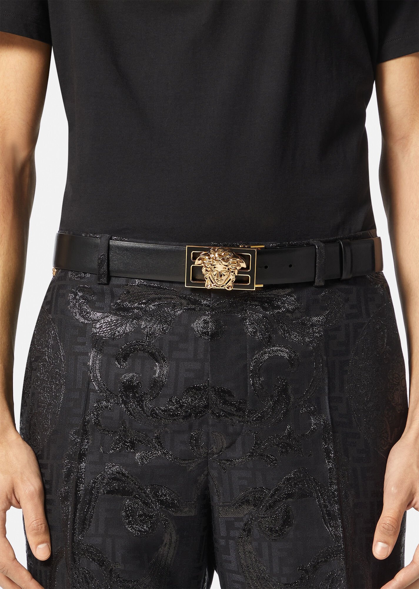 Fendace Gold Baroque Reversible Belt - 5