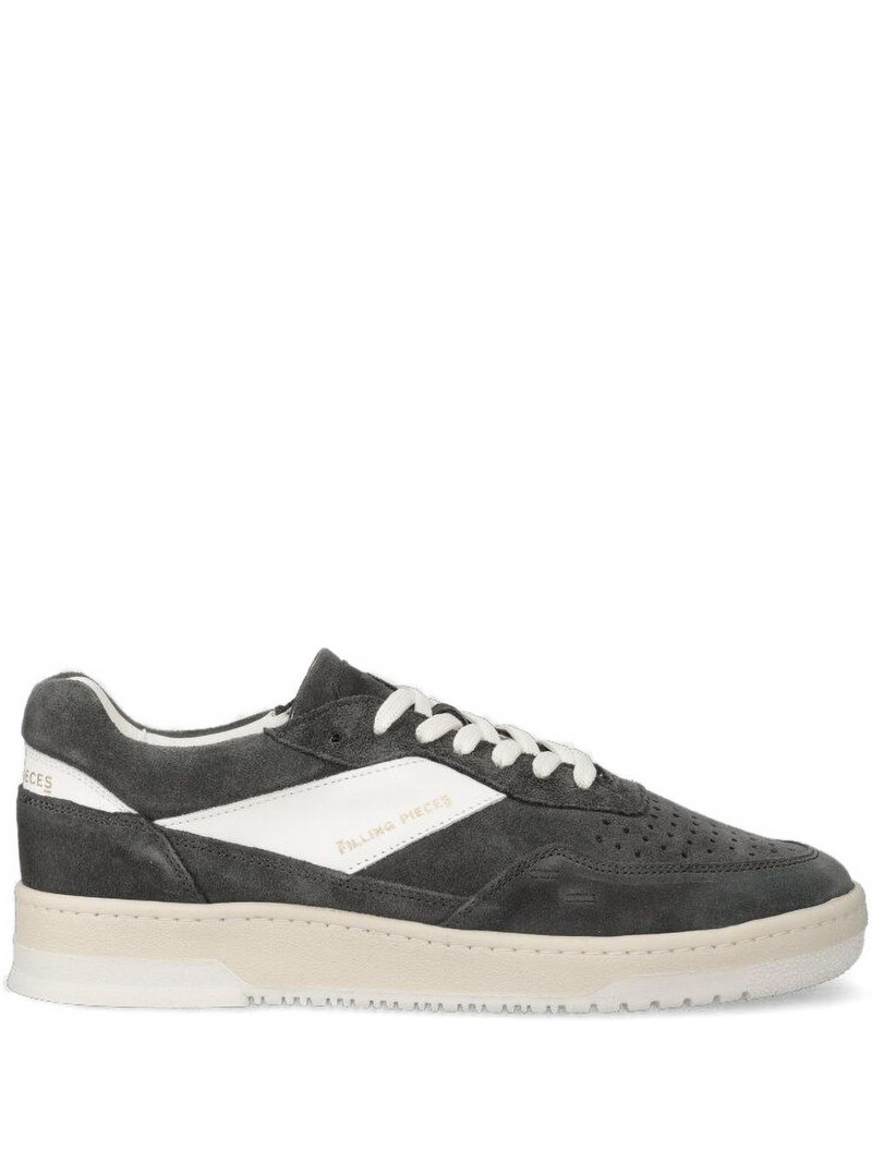 panelled suede sneakers 1