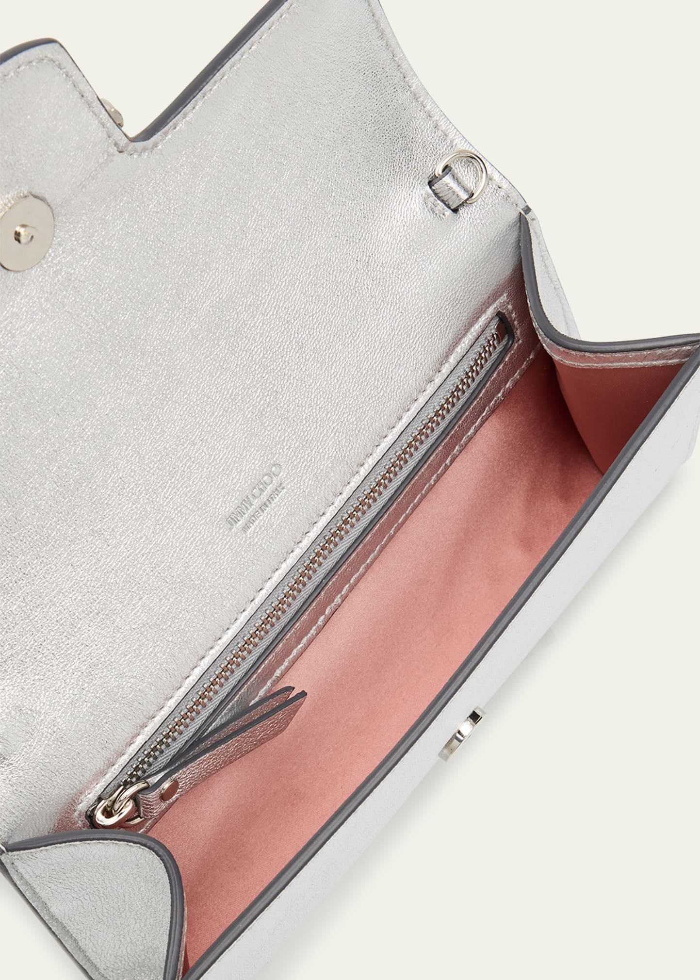 Bing Crystal Metallic Leather Wallet - 4