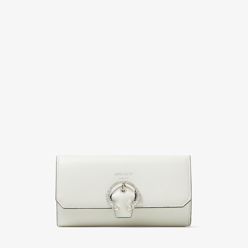 Wallet W/chain
Latte Leather Wallet with Crystal Buckle 1