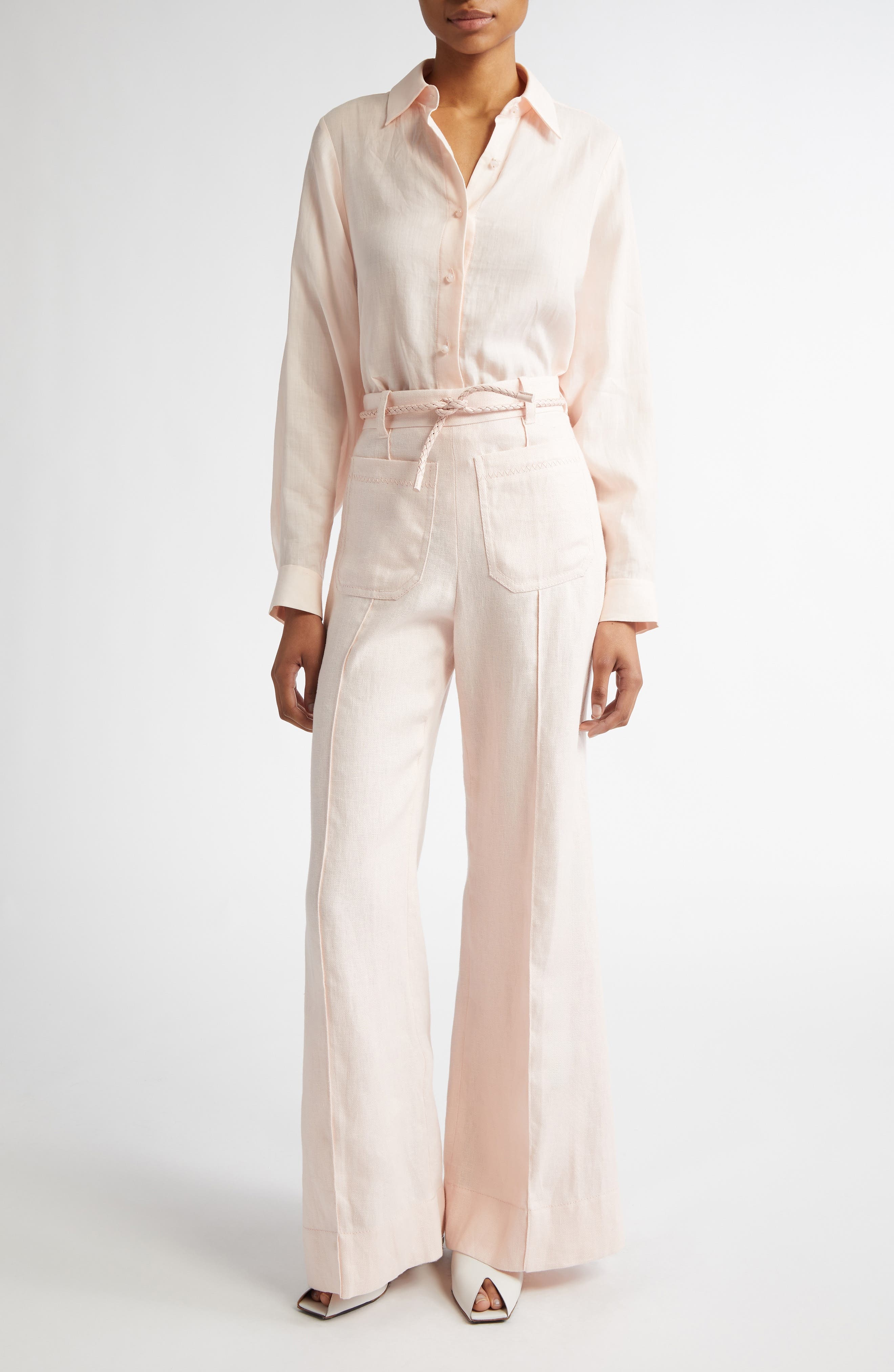 Zimmermann Oversize Button-Up Shirt in Pink at Nordstrom - 2
