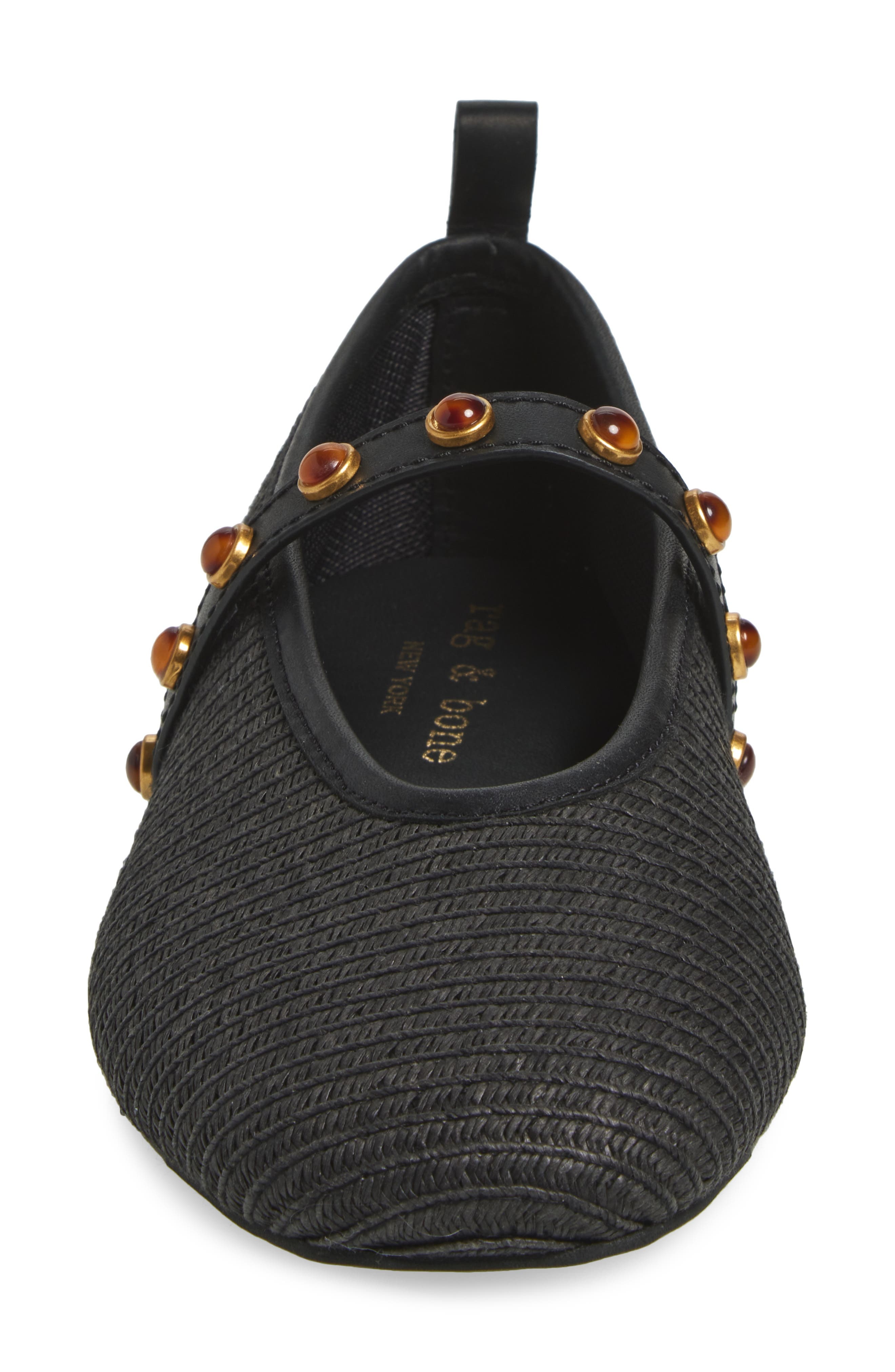 rag & bone Cabochon Spire Mary Jane Flat in Black at Nordstrom - 4