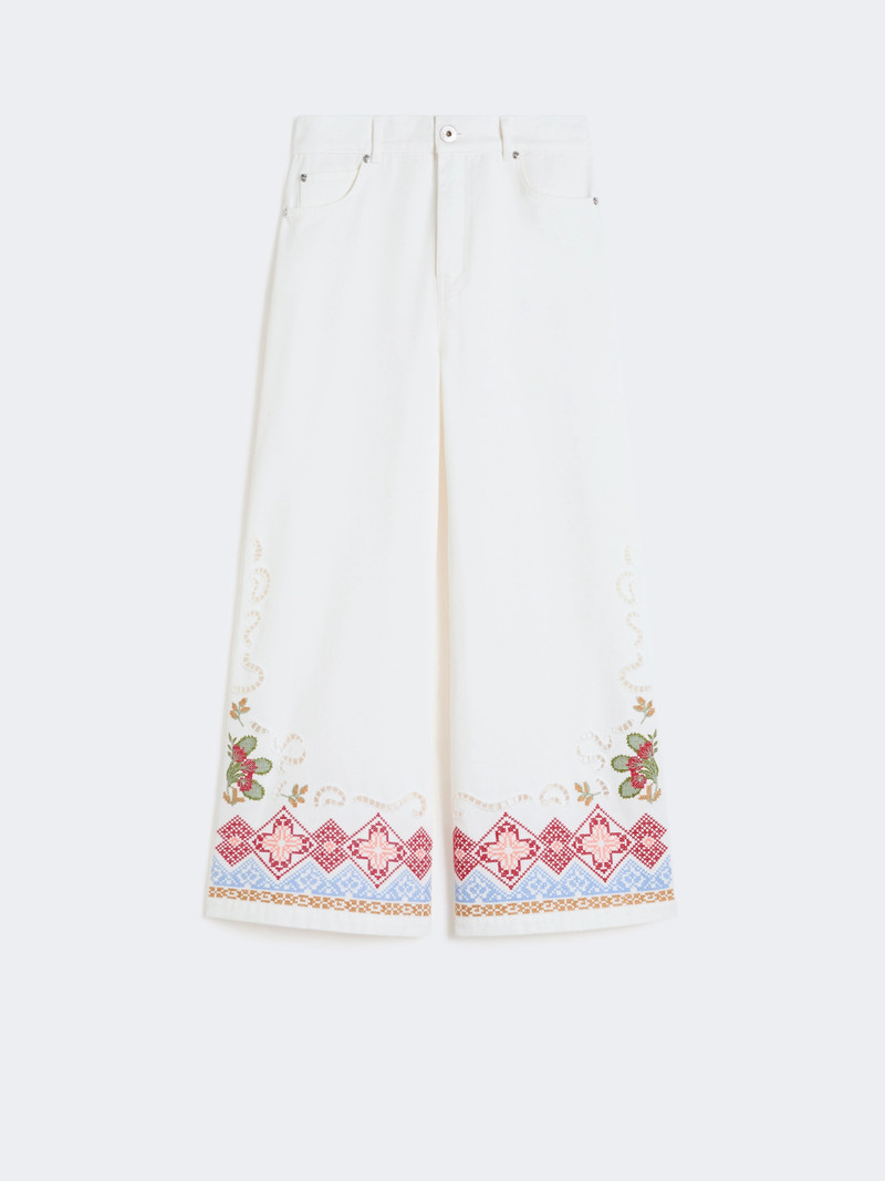 ADUNCO Cotton bull trousers - WHITE 1