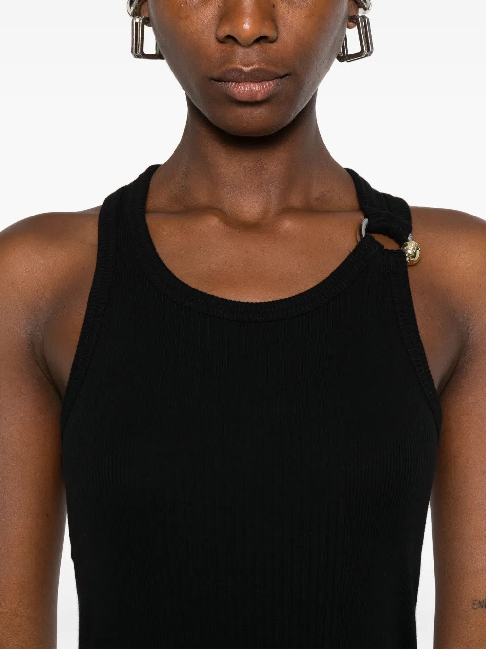 JEAN PAUL GAULTIER - Women "Gaultier" Piercing Detail Tank Top - 4