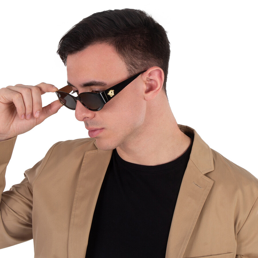 Versace Dark Grey Oval Men's Sunglasses VE2263 143387 56 - 2
