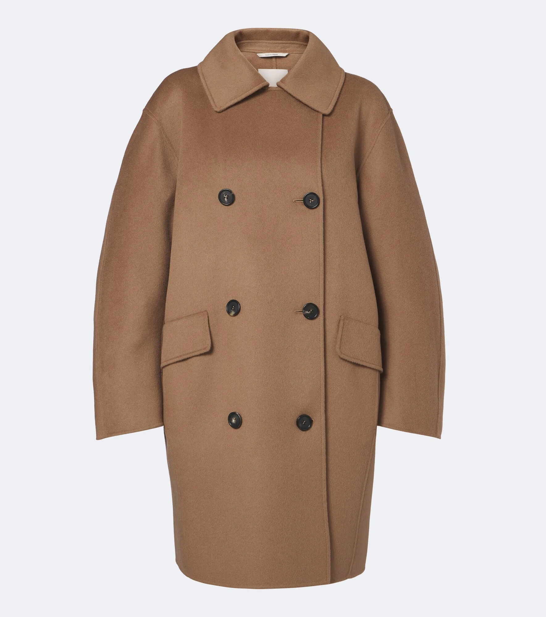Double-breasted virgin wool coat - 1