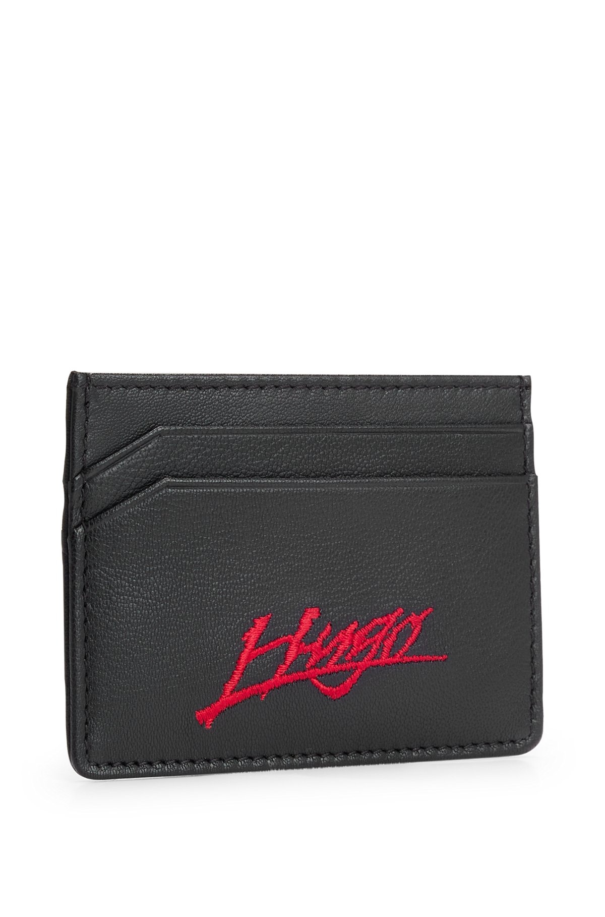 MATTE-LEATHER CARD HOLDER WITH HANDWRITTEN LOGO - 4