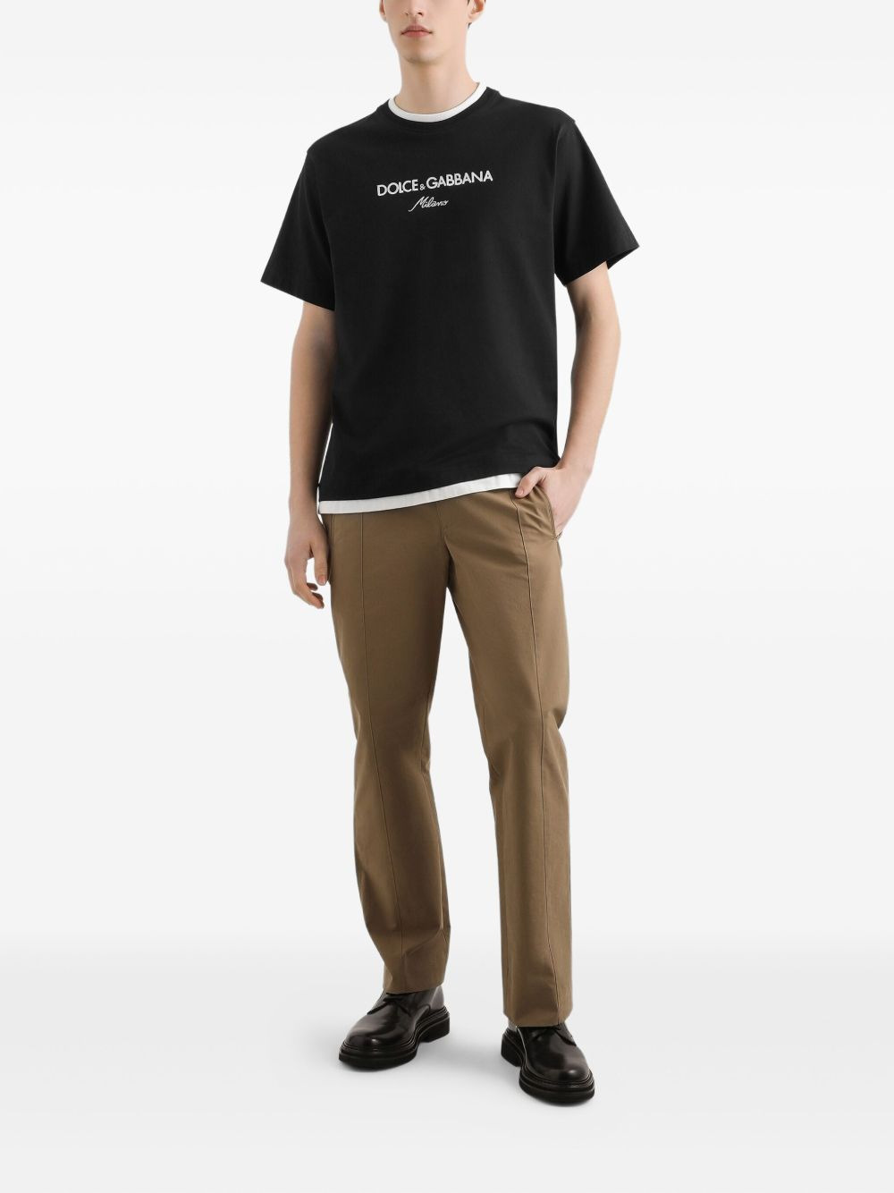 logo-embroidered T-shirt - 2