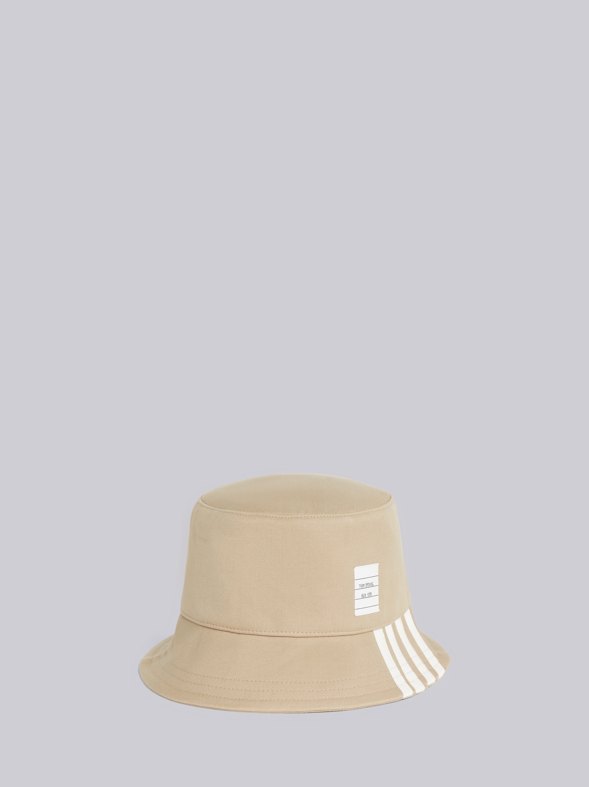 Camel Cotton Suiting Engineered 4-Bar Bucket Hat - 1
