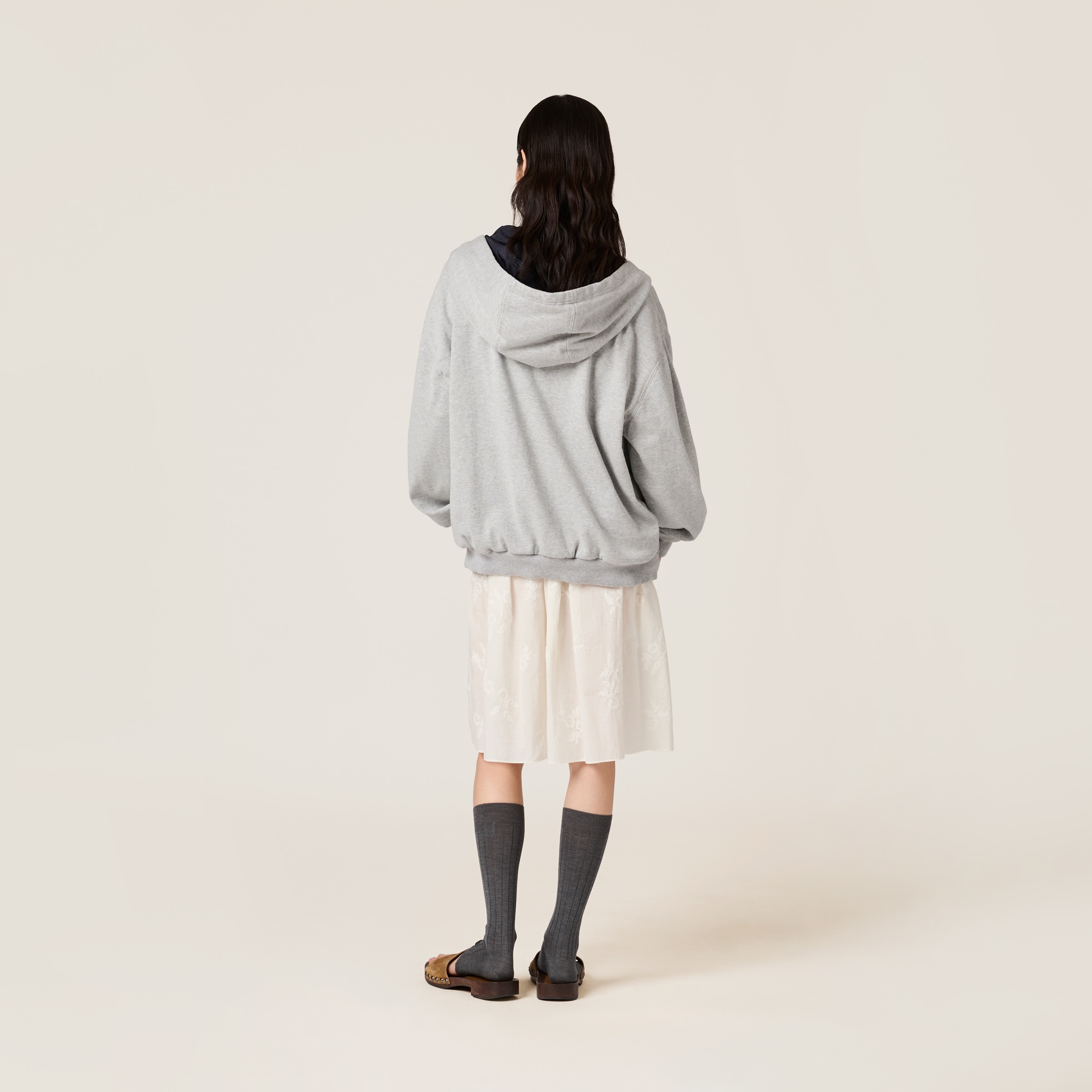 Jersey and technical pongé blouson jacket - 3