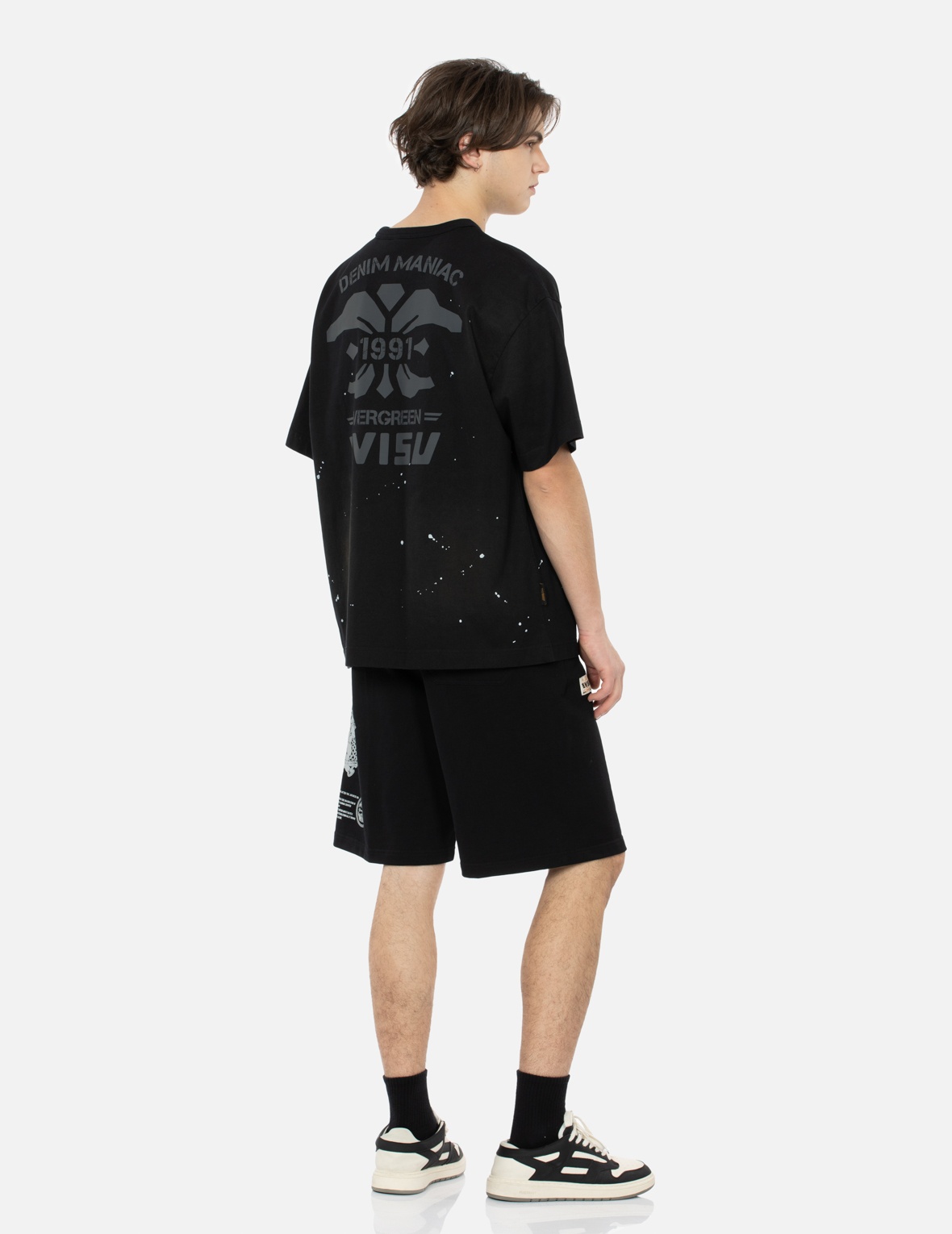 GODHEAD AND KOINOBORI REFLECTIVE PRINT RELAX FIT SWEAT SHORTS - 2