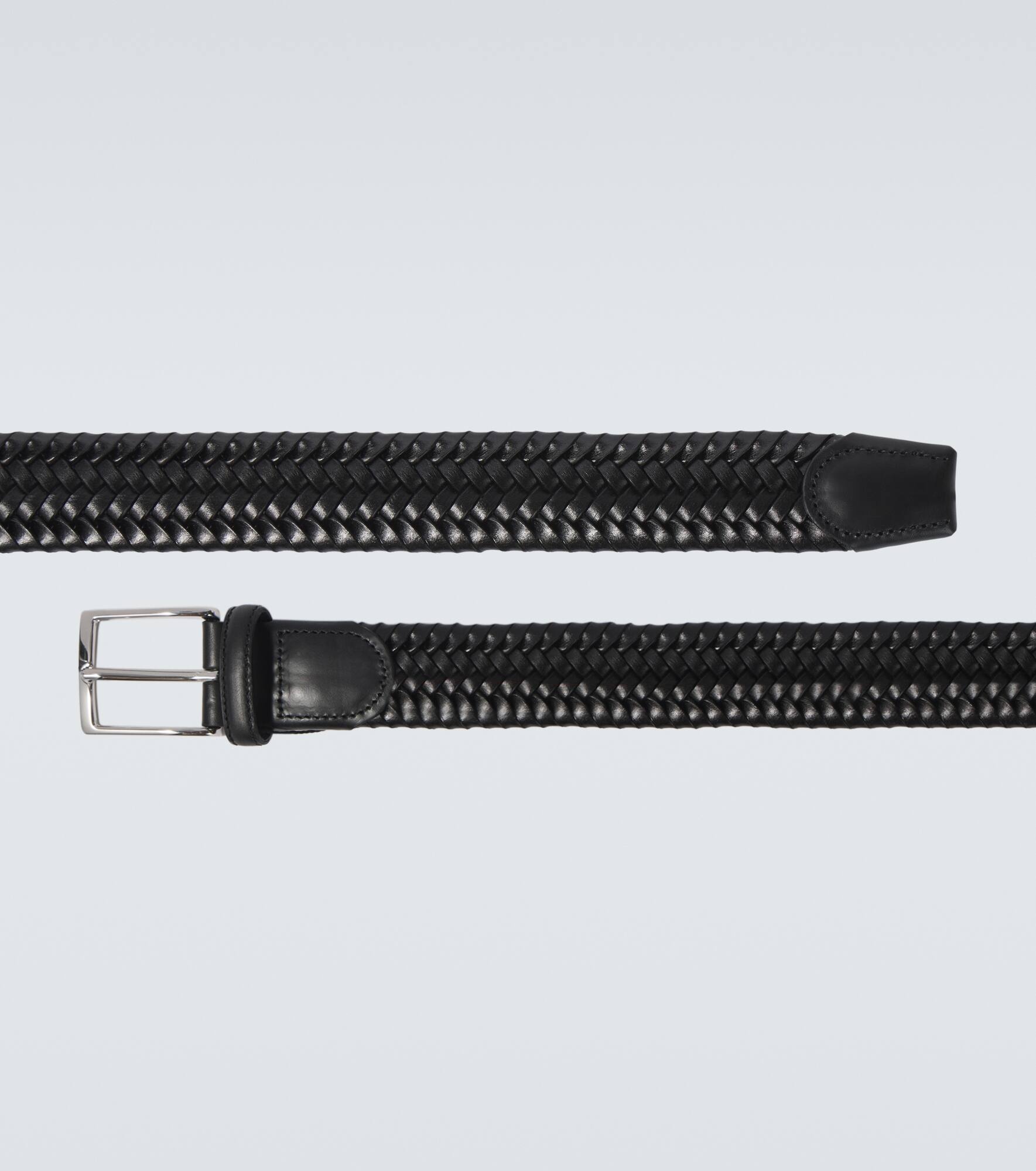Braided leather belt - 4