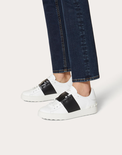 Valentino OPEN SNEAKER IN CALFSKIN LEATHER outlook