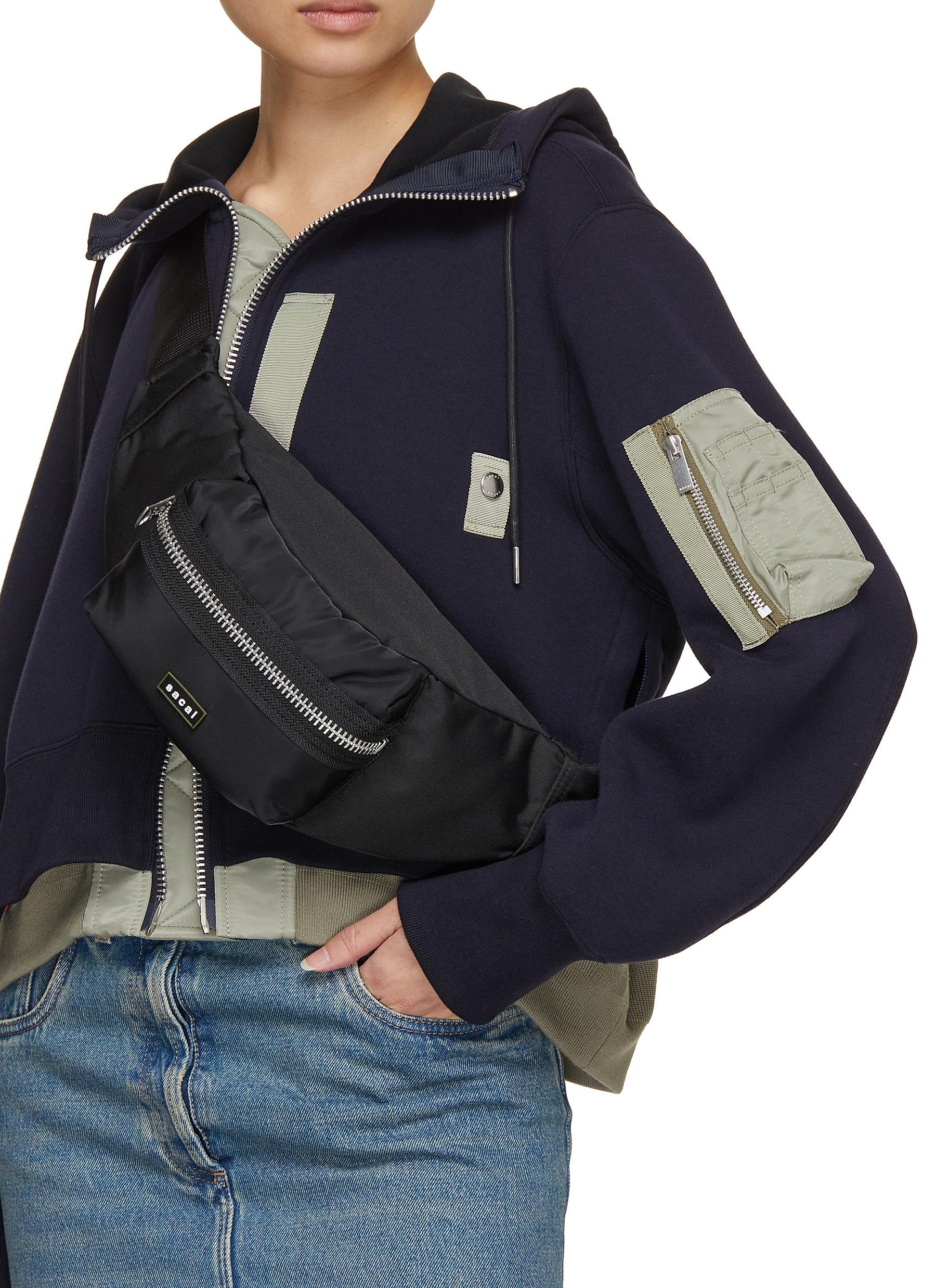 sacai POCKET BUM CANVAS POUCH | lanecrawford | REVERSIBLE