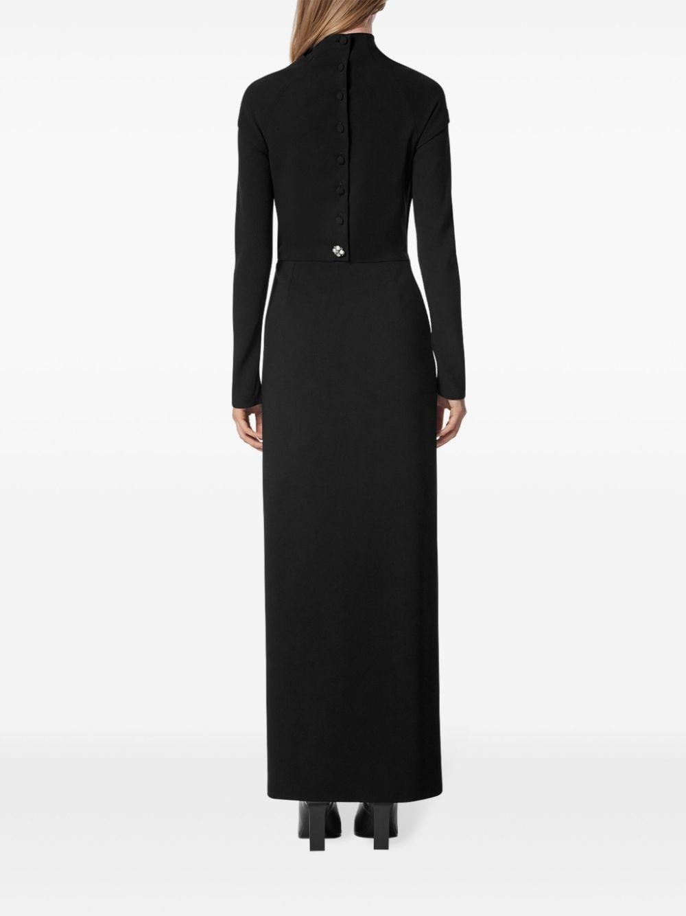 front-slit midi dress - 4