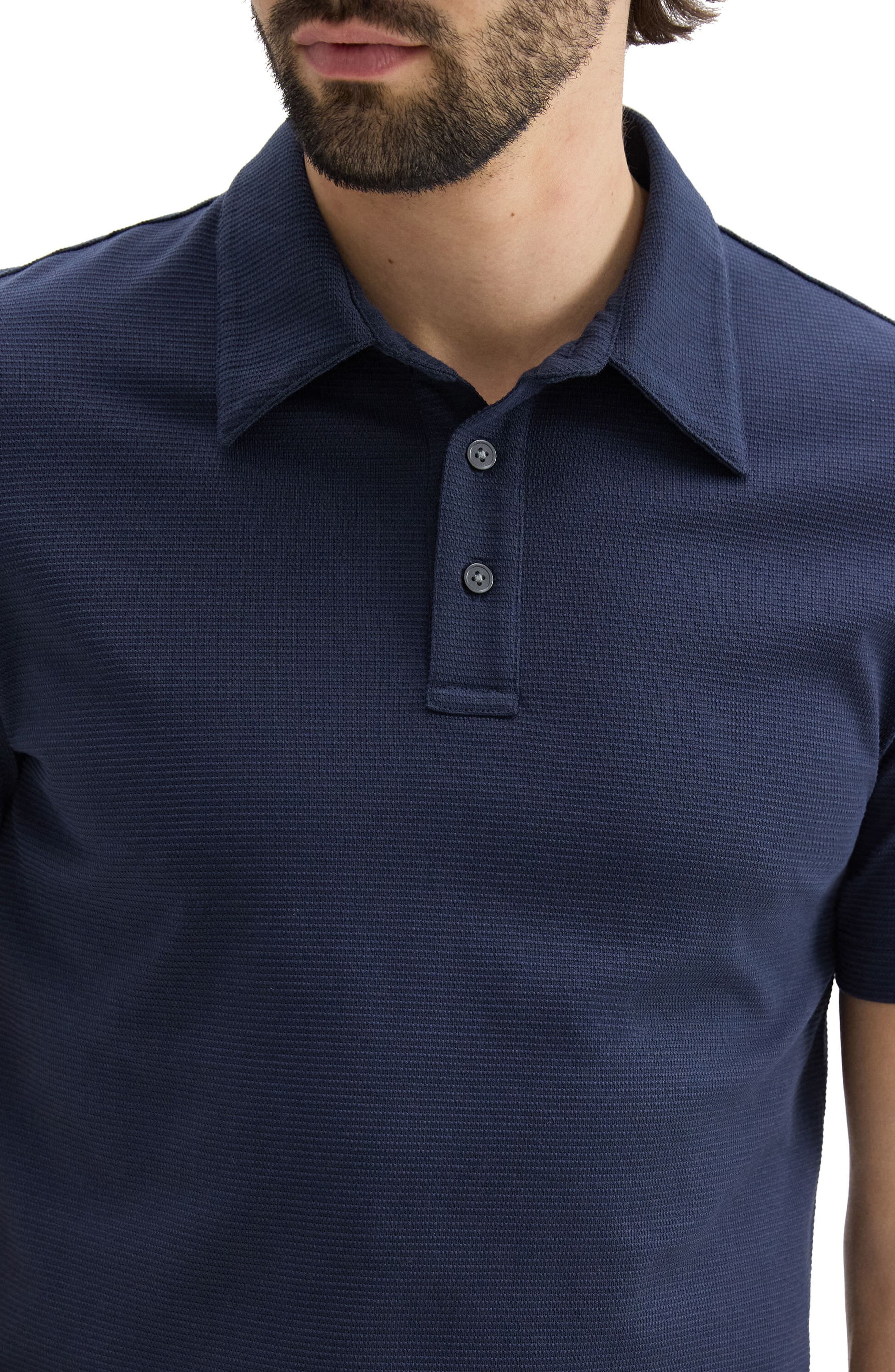 Theory Textured Polo in Baltic at Nordstrom - 4