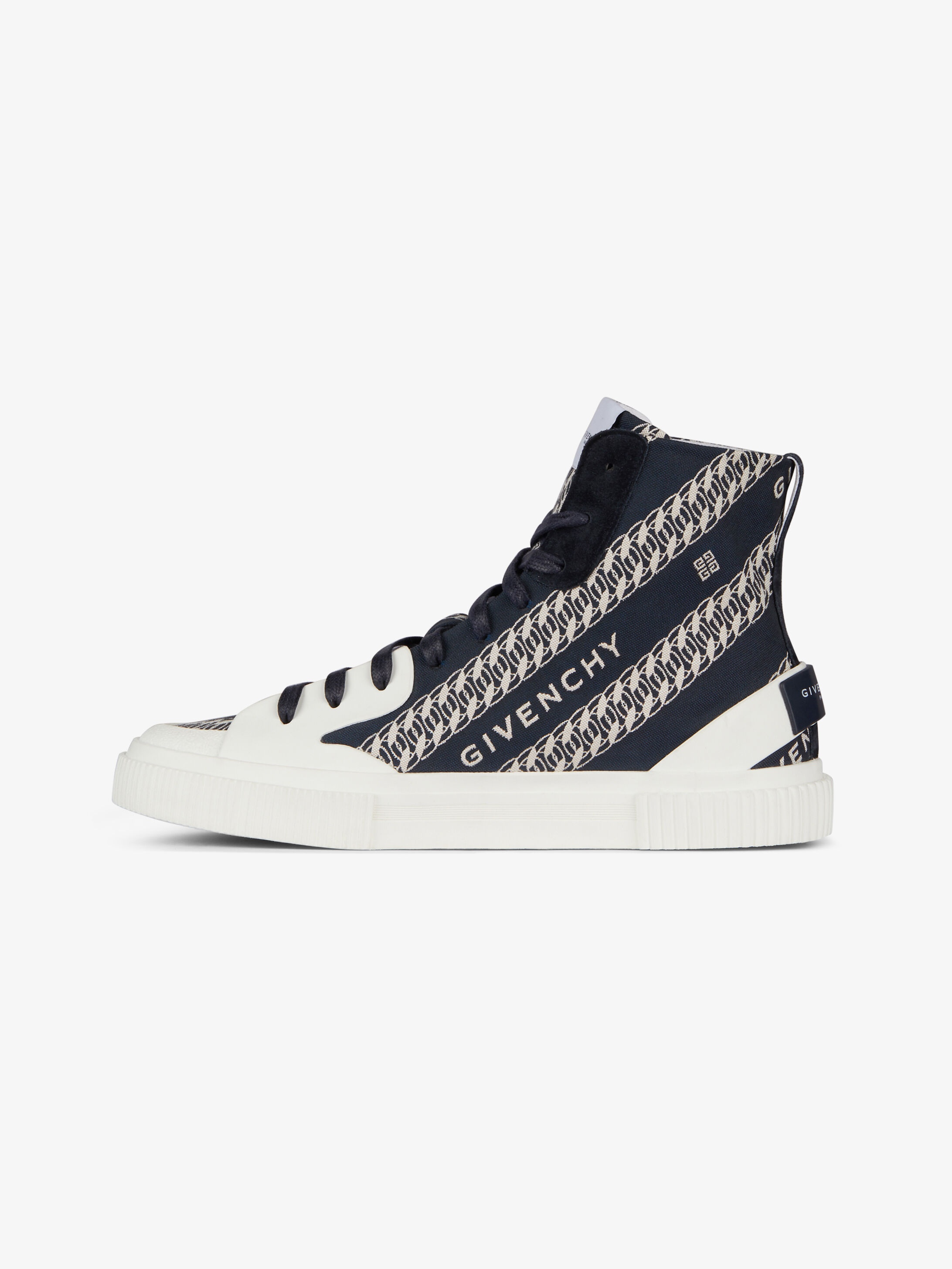 GIVENCHY chain Tennis Light high top sneakers in canvas - 4